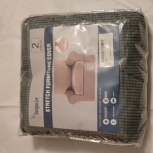 NWT|2 Pieces|Stretch Furniture SlipCover|Dark Cyan
